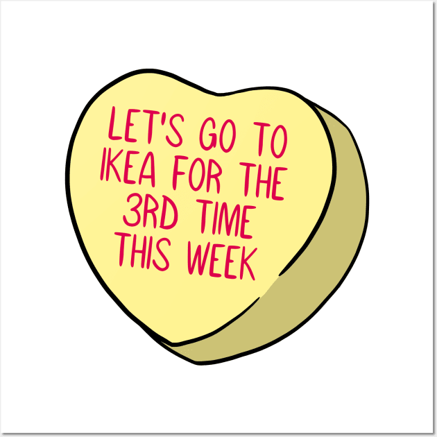 Funny Candy Heart IKEA Wall Art by Crystal Ro